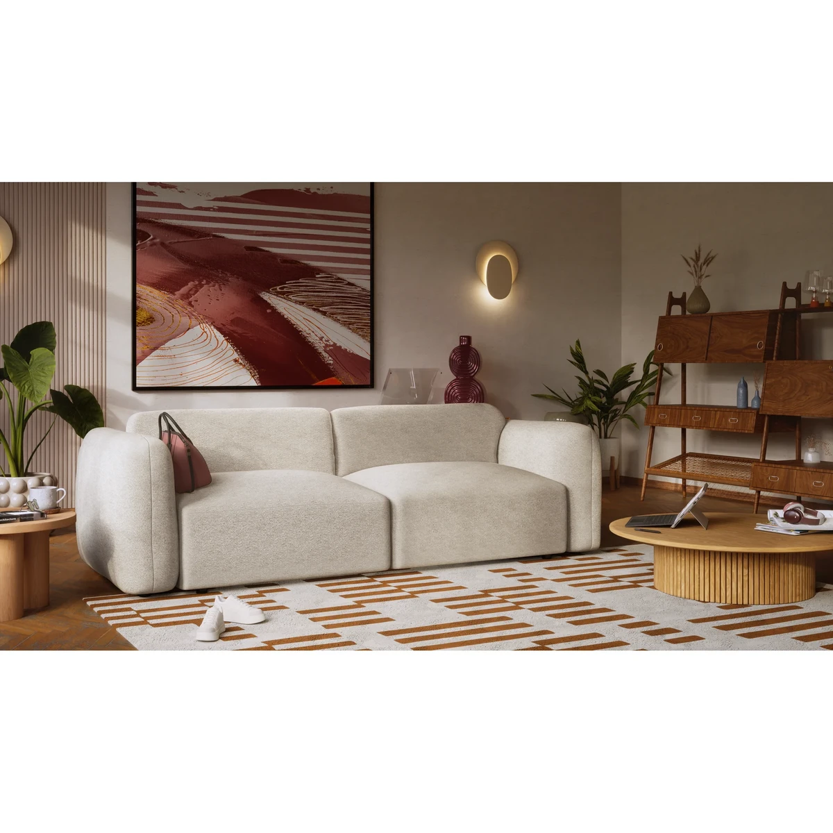 3-Seater Sofa Bed NORREBRO - Beige