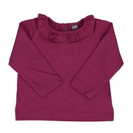 Camiseta volante bebé algodón orgánico, baya
