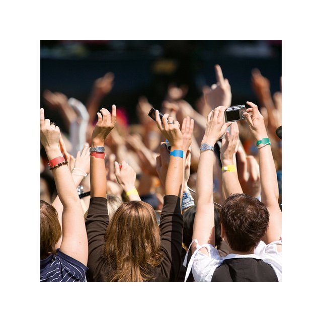 Evenementenbandjes Sigel super soft 255x25mm neongeel 520st.