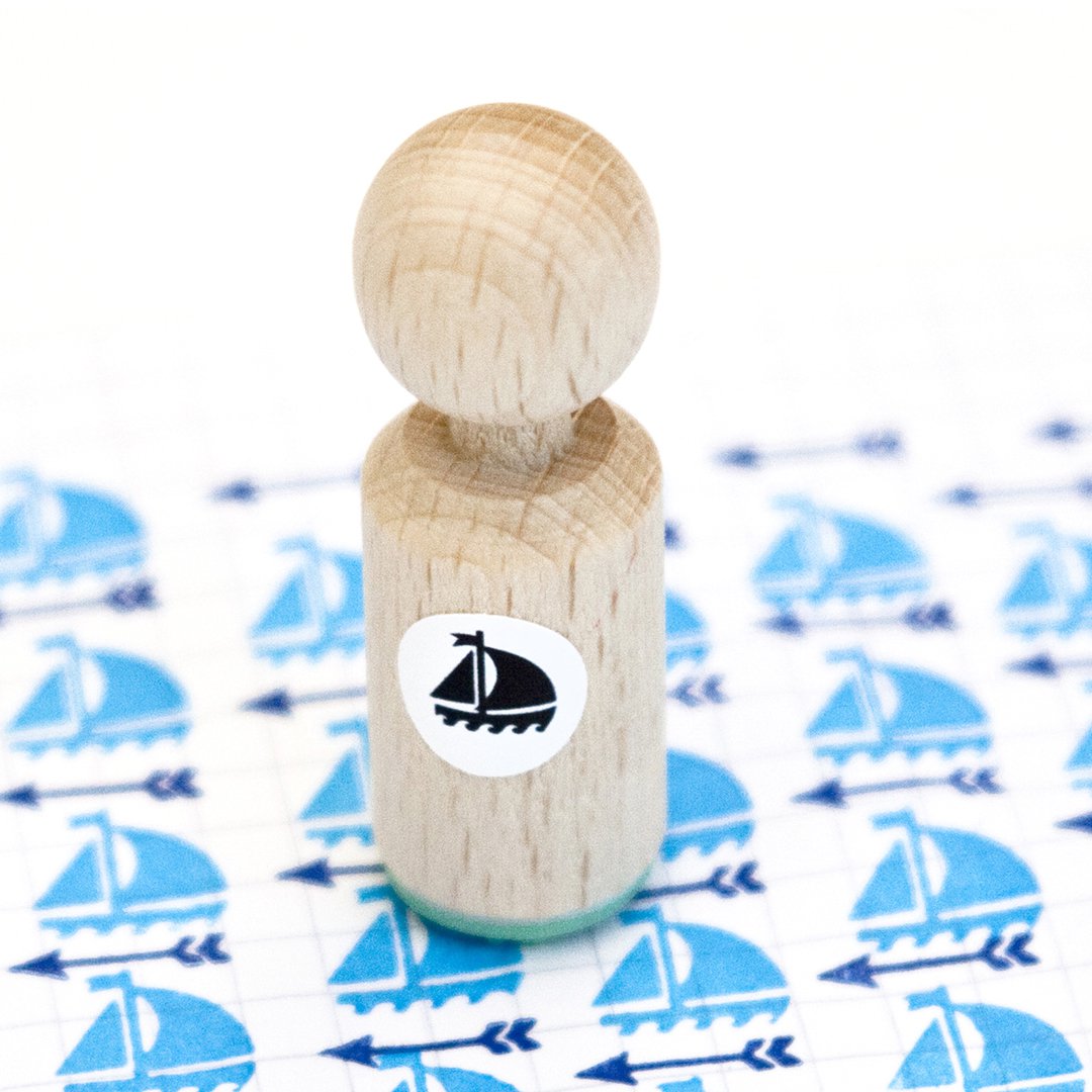 Segelboot-Ministempel