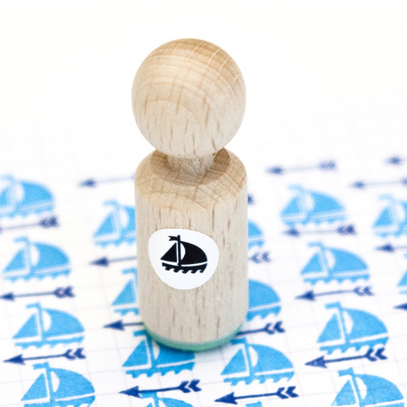 Segelboot-Ministempel