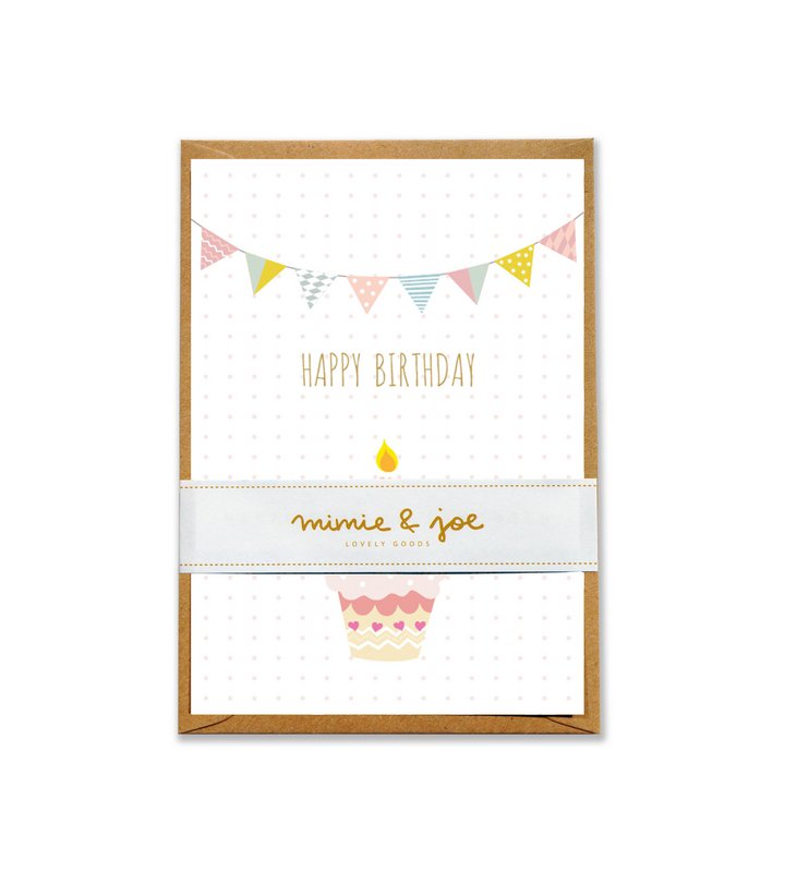 Grusskarte "Happy Birthday Cupcake"
