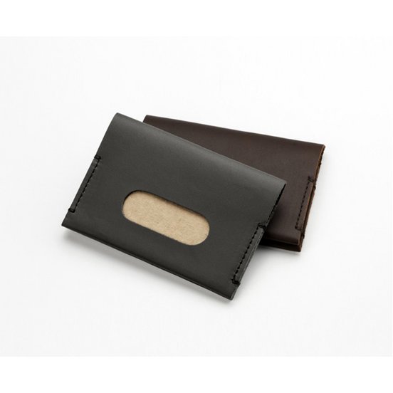 Leather "Navigo" card holder