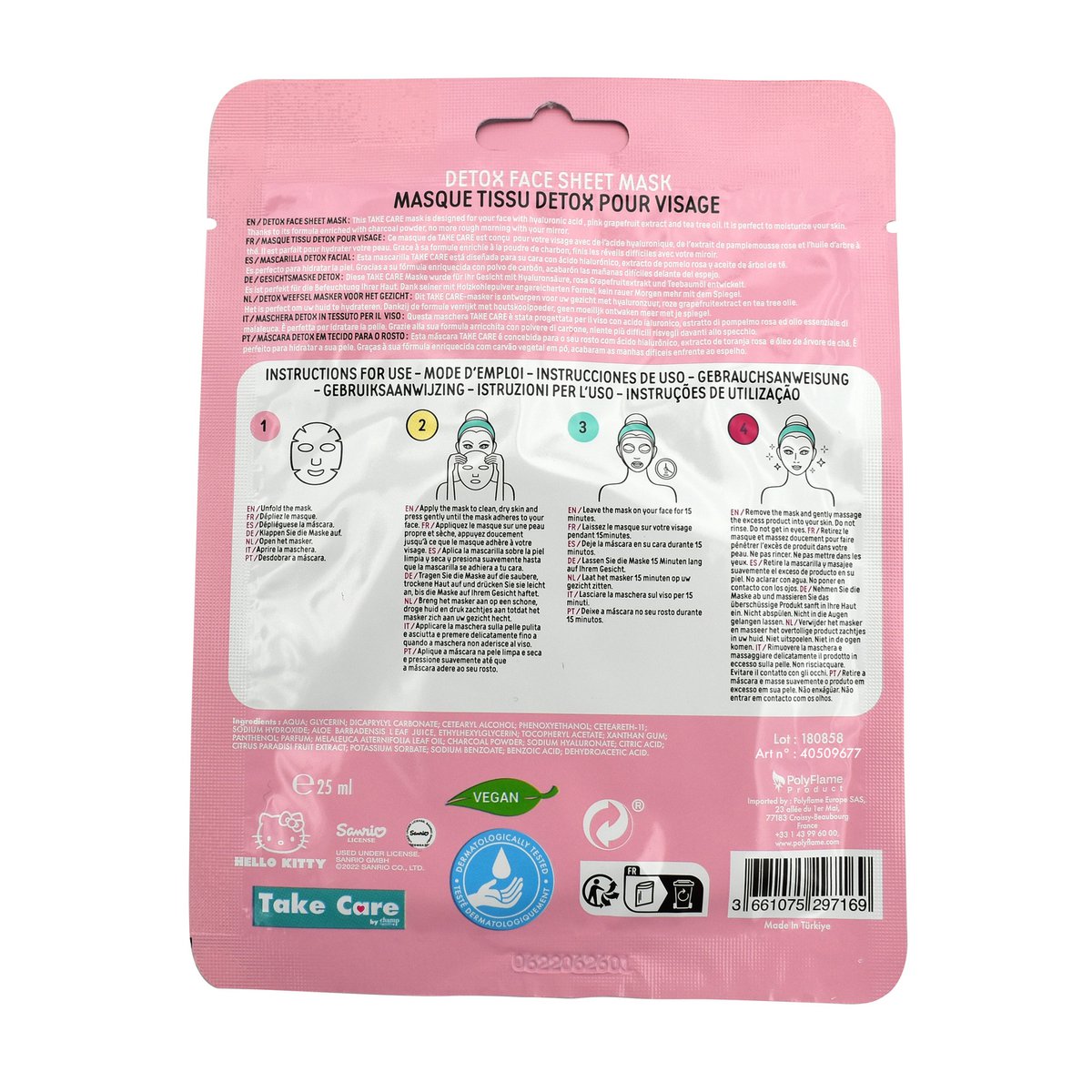 Detox fabric mask - Hello Kitty