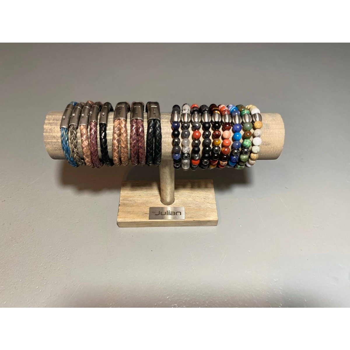 Armband display, standaard hout