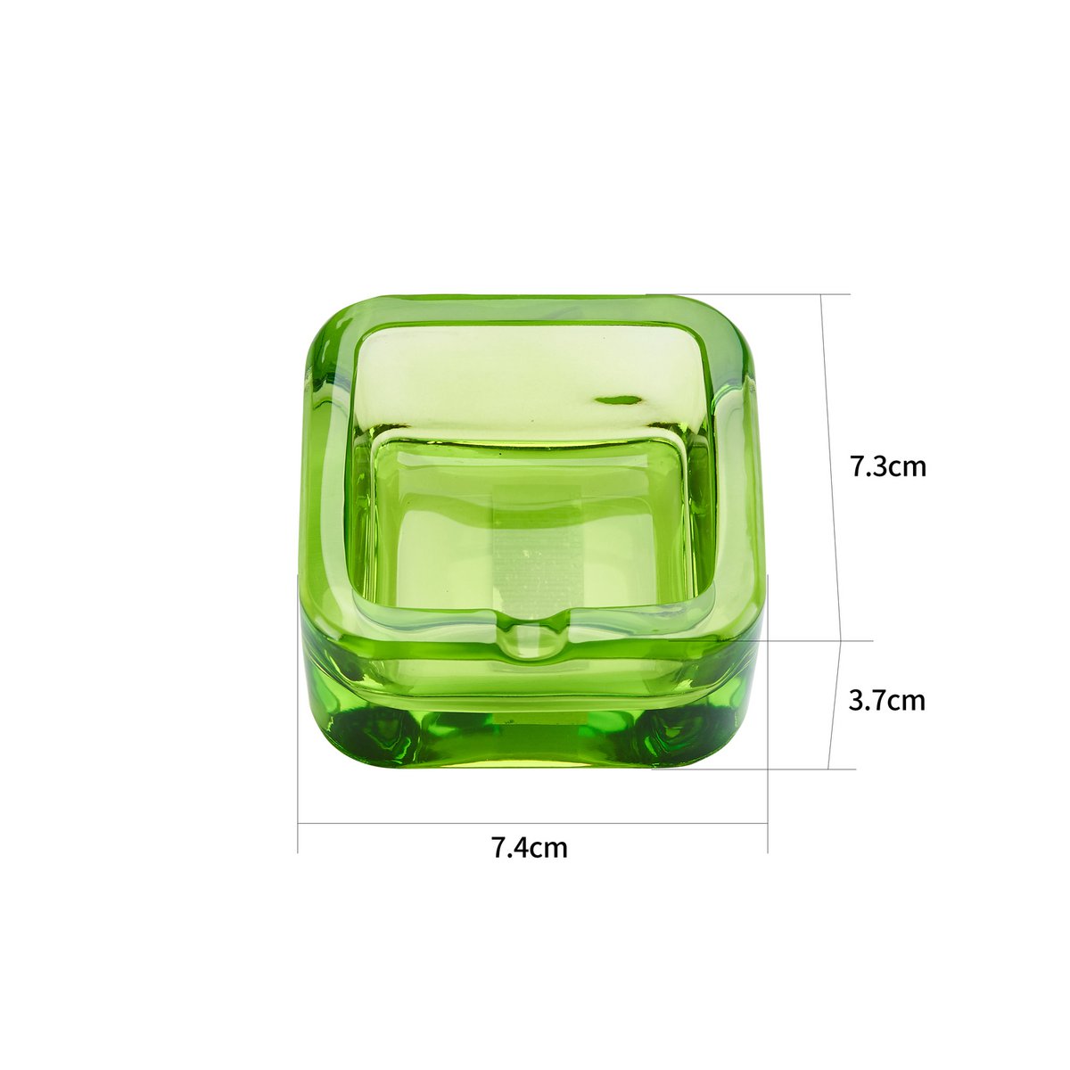 Cenicero de cristal 7,3*7,3cm-DL12