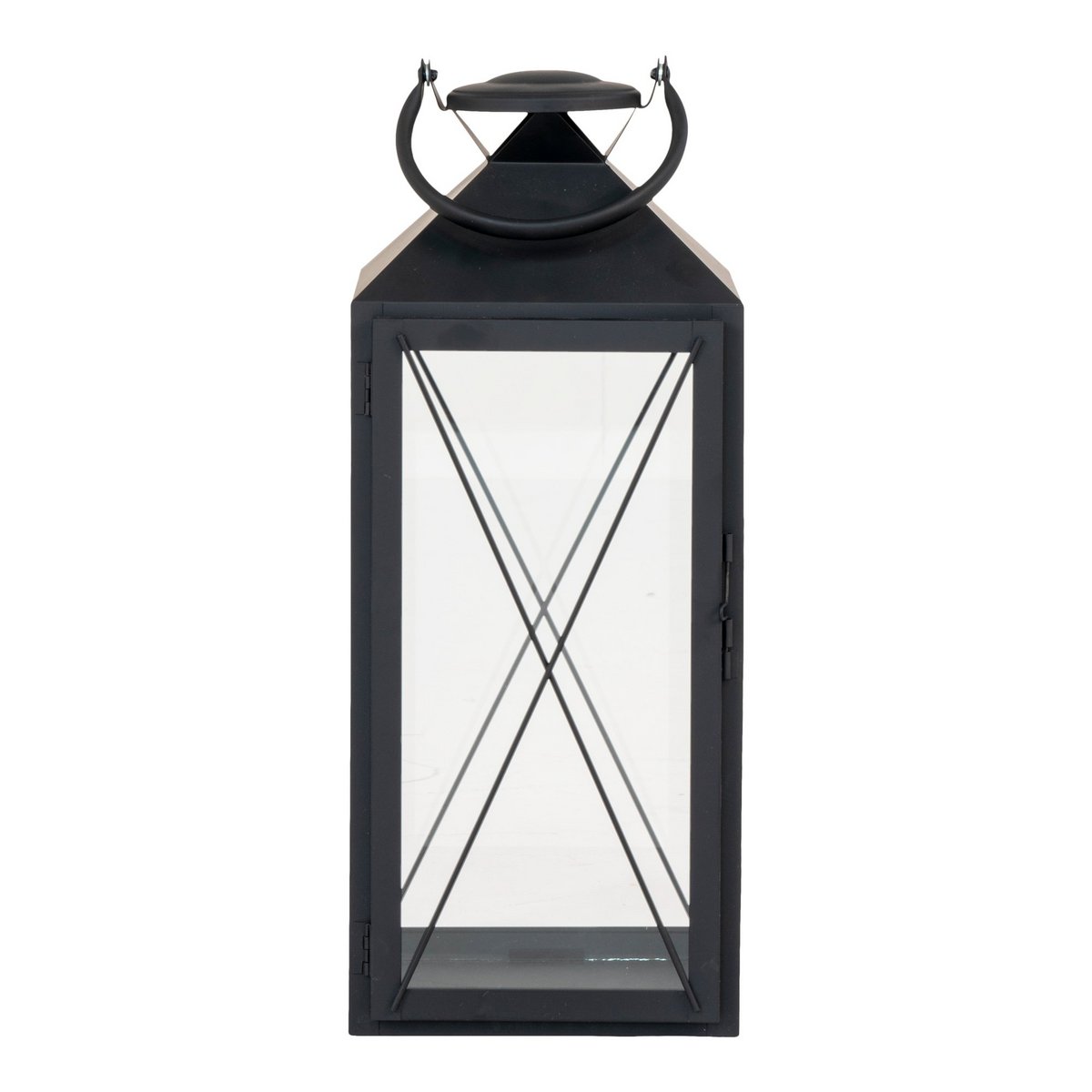 Casa Lantern, set of 2 - Lantern, steel and glass, black, set of 2