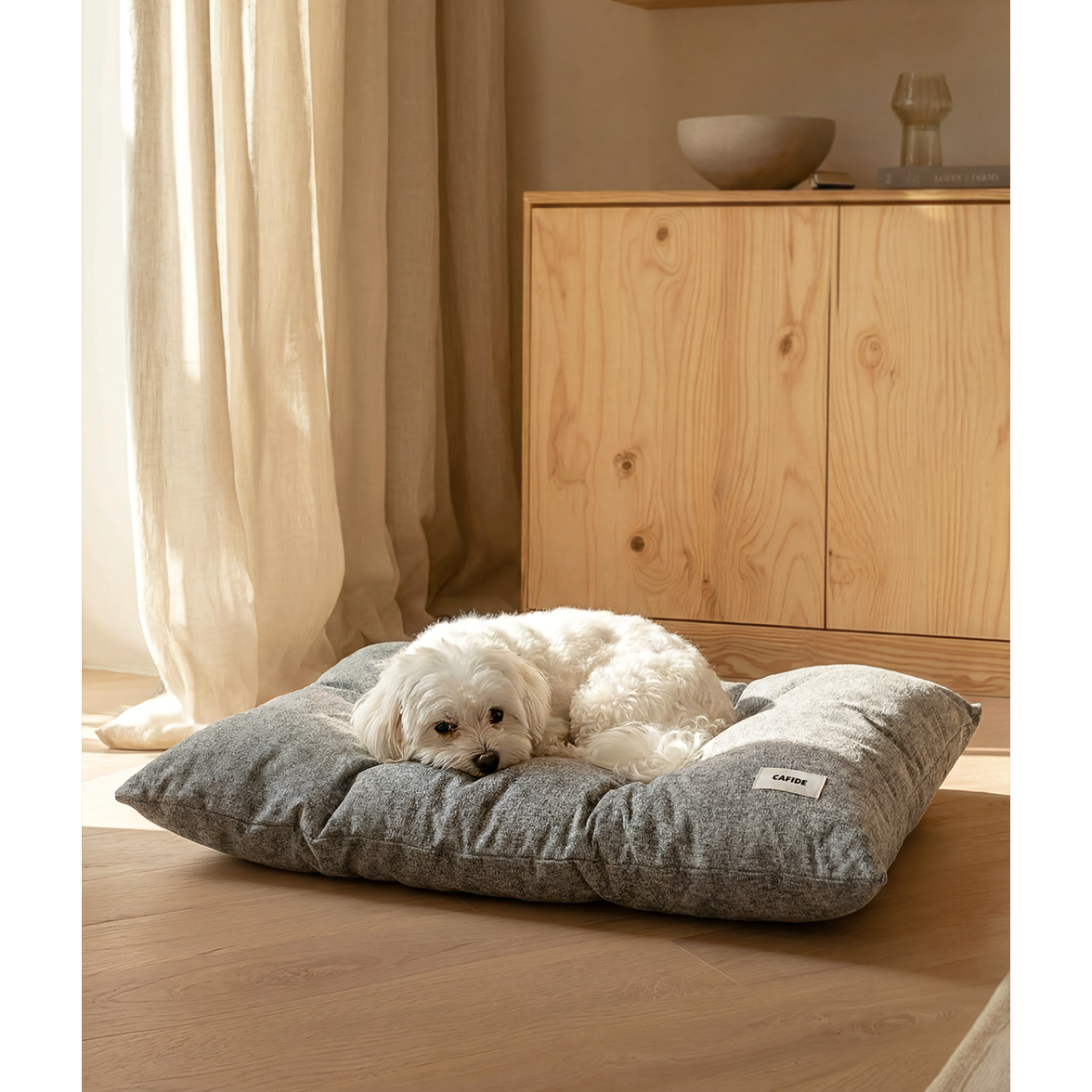 Gray Dog Bed Cushion, Bela
