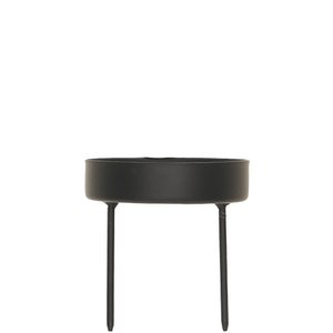 Metalen kandelaar, mondstuk met 2 doornen, D5,5cm, zwart