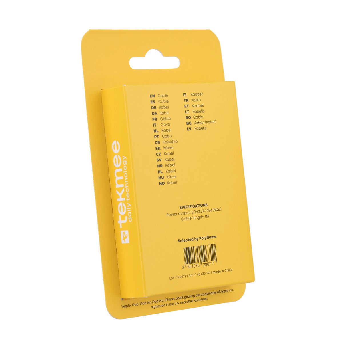 Weißes flexibles Ladegerät für iPhone 1 Meter Micro Lightning/USB