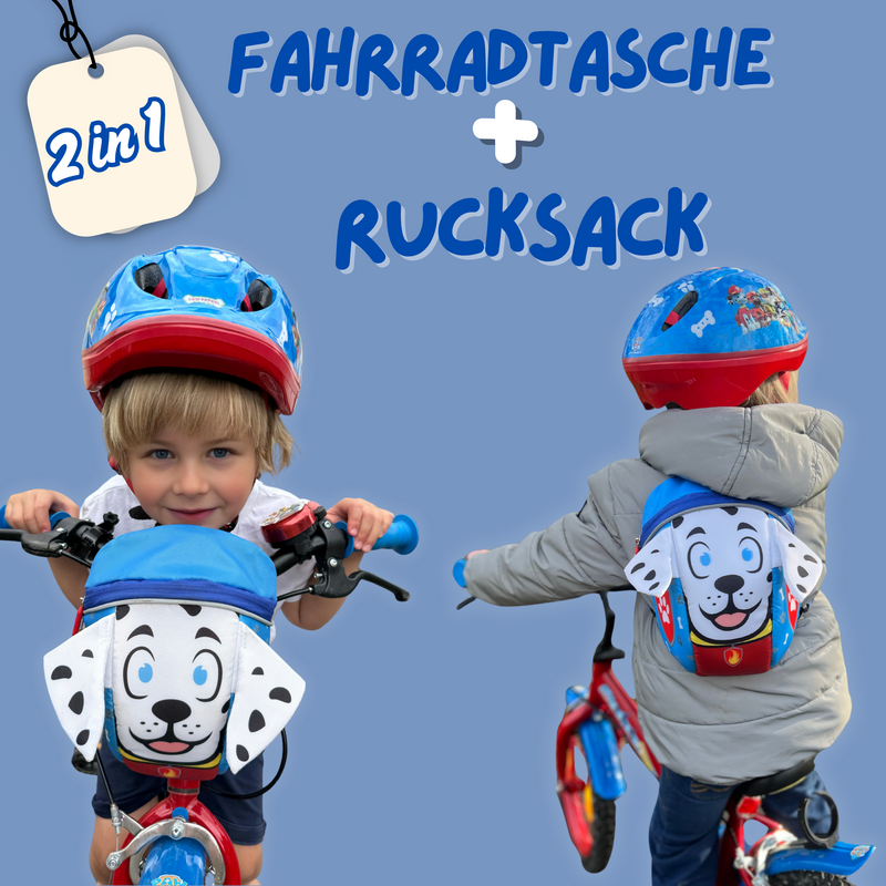 2 in 1 bicycle bag & backpack - dog