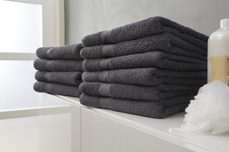 100% Cotton Towel Set Anthracite