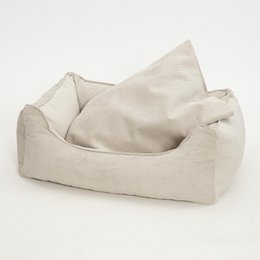 Hundebett Box Bett Chelsea Cord gravel