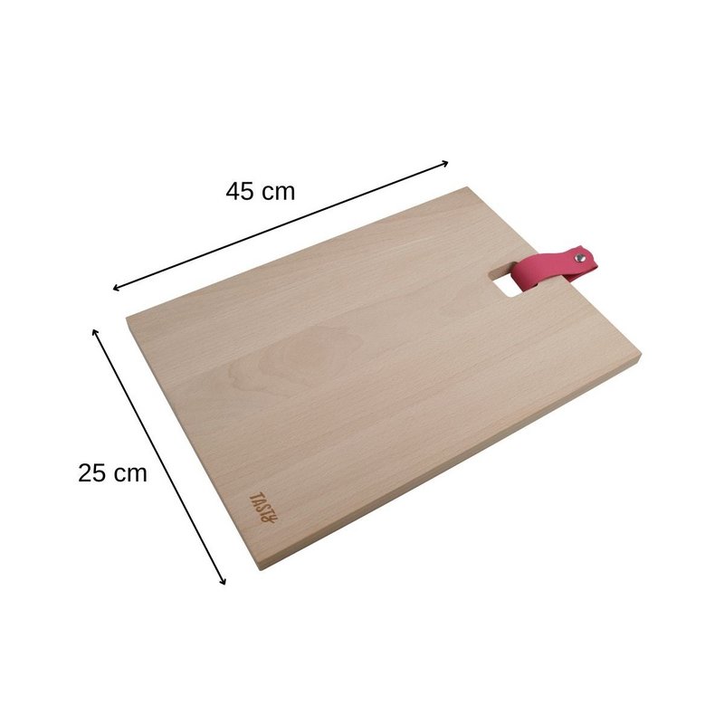 Rechteckiges Holzschneidebrett 35 x 25 cm Tasty Green