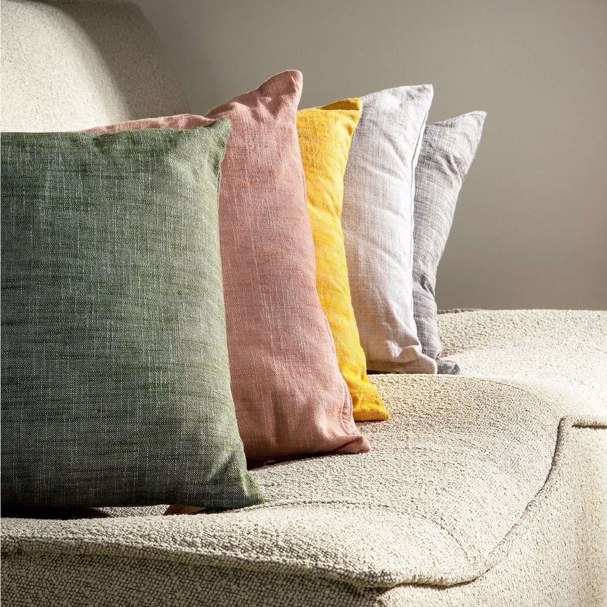 Dutch Decor NATURA - Cushion 100% cotton 45x45 cm Golden Glow - yellow