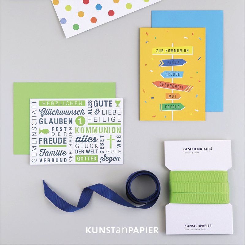 Kommunionskarte Schrift Lukas