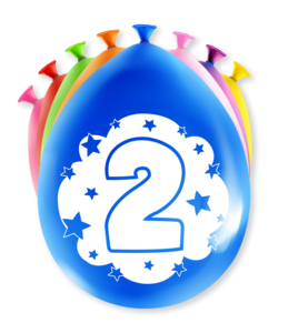 Happy Party-Luftballons – 2 Jahre