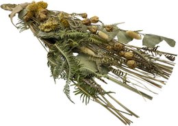 Rural Christmas decoration pendant - Dried flowers | 55 cm | Atmospheric Christmas decorations | Natural materials | White