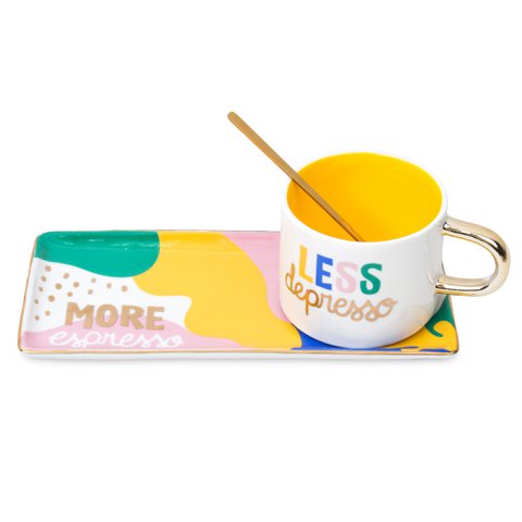 SET AUS TABLETT UND BECHER HF