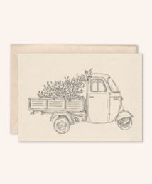 Tarjeta sostenible + sobre | Árbol de navidad de Van Ape | flor de saúco