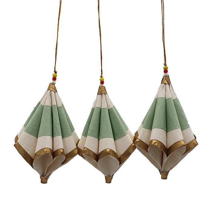 ANNA NERA Fairtrade Cone folden mint gold natural set/3 900-024