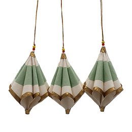 ANNA NERA Fairtrade Cono piegan oro menta naturale set/3 900-024