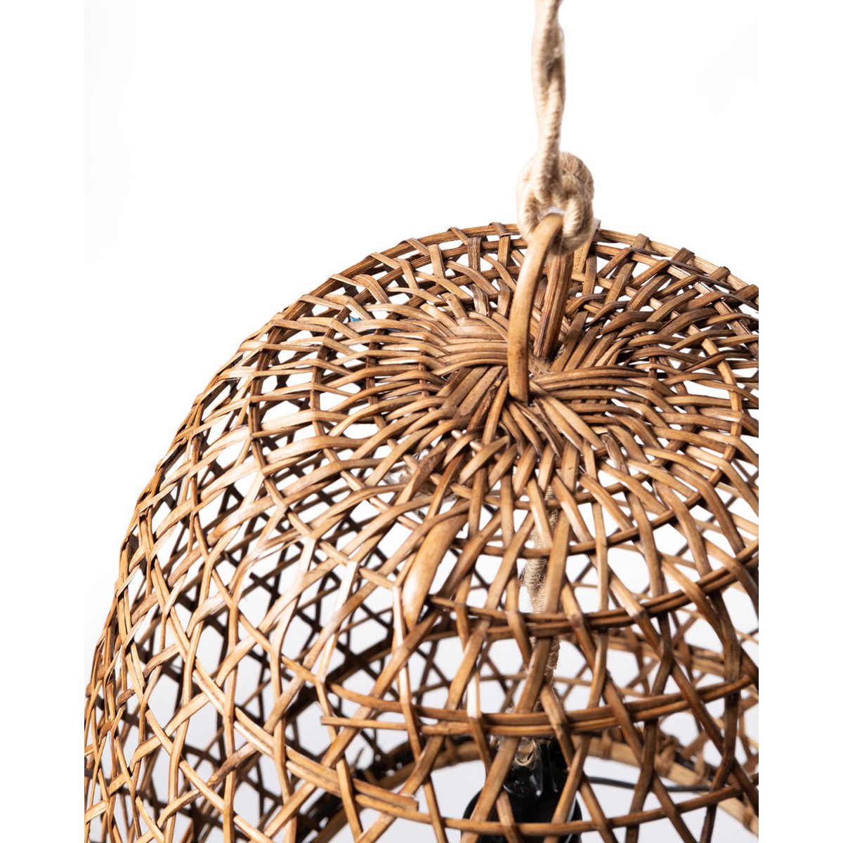 Mawar natural ratan roof pendant lamp.