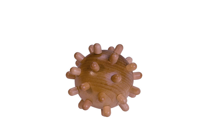 Wooden massage ball