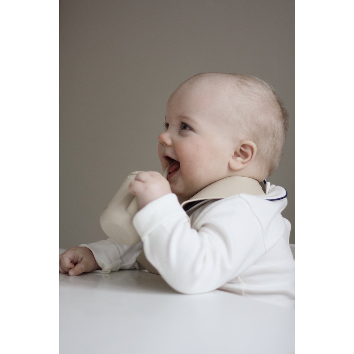 Silicone Sippy Cup - Oyster Beige