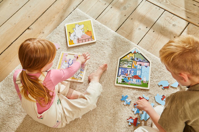 Moomin - Puzzle en bois encadré - Saut au coucher