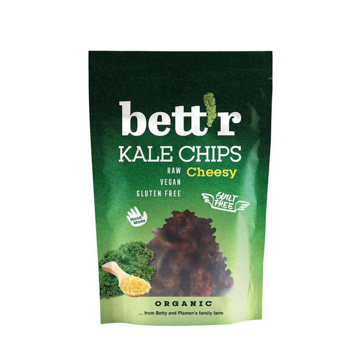 Kale Chips Cheesy, organic, Bett'r, 30g