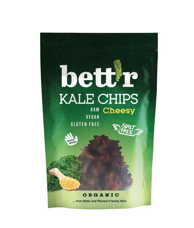 Kale Chips Cheesy, organic, Bett'r, 30g