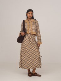 Willow Brown Plaid Crop Shirt