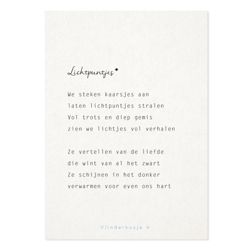 'Puntos de luz' / Postal confort & amor
