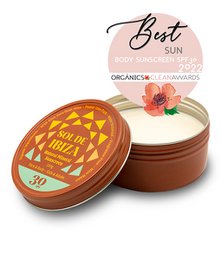 Natural Sun Cream SPF30 Sol de Ibiza. BIO. Mineral filters. no plastic 100 ml can.