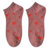 Grappige Sokken one size Roze Polyester Hartjes