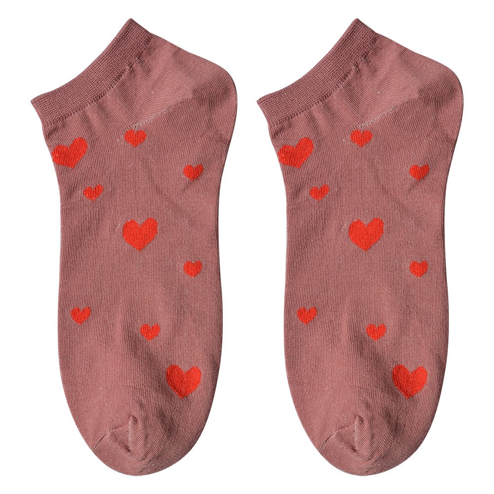 Grappige Sokken one size Roze Polyester Hartjes