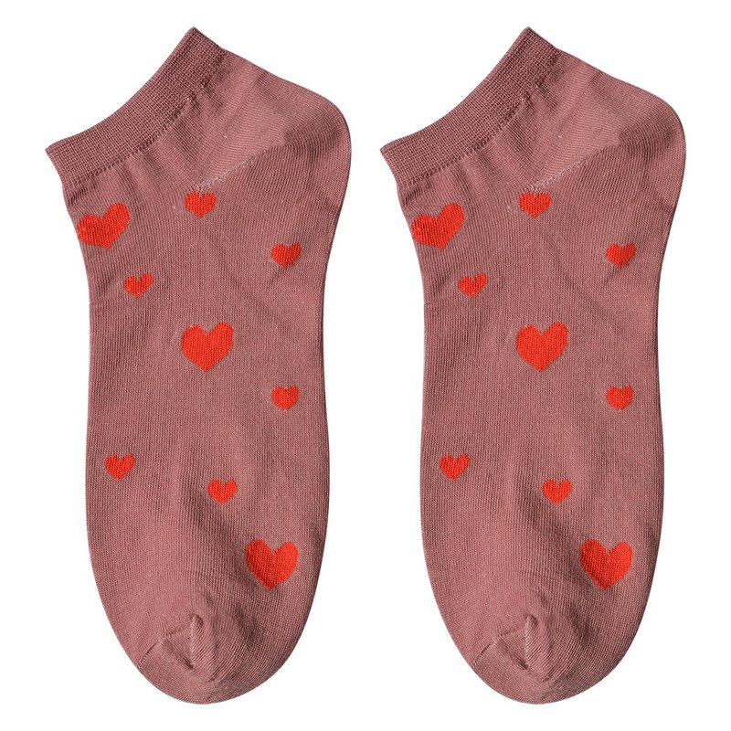 Grappige Sokken one size Roze Polyester Hartjes