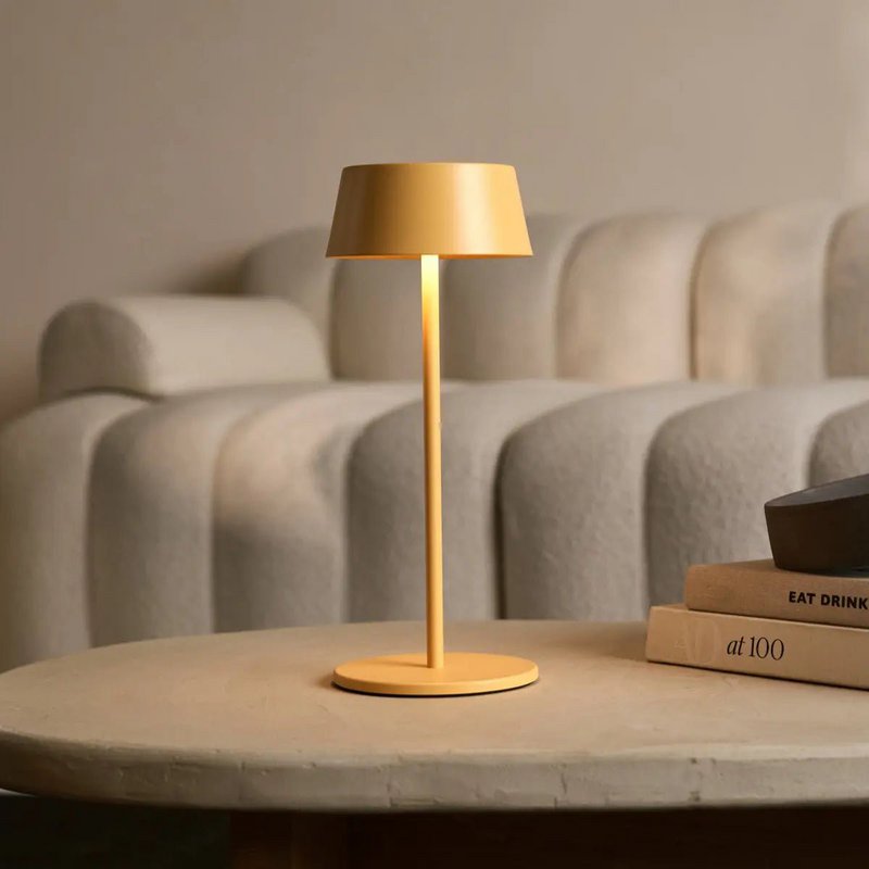 Hugo Amber gele oplaadbare tafellamp