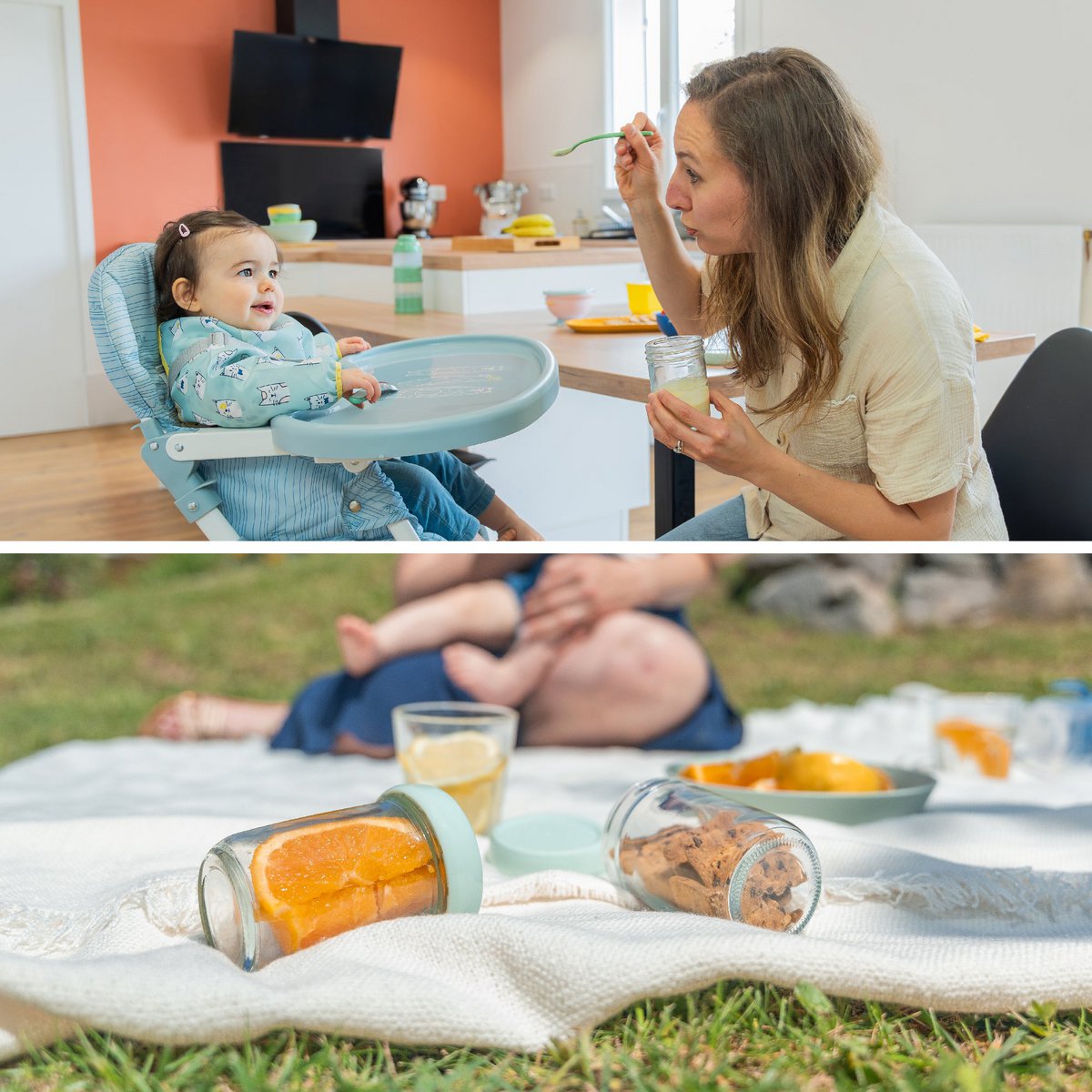 Badabowls glazen potjes voor baby Badabulle