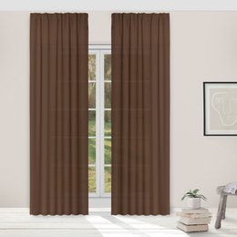 Light Guard ready -made curtain - Lightly transmitting - Length adjustable - with rings - 140x280cm