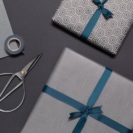Gift ribbon petrol, light green ribbon easy to tie, 16mm x 5m dark blue grosgrain ribbon for wrapping gifts