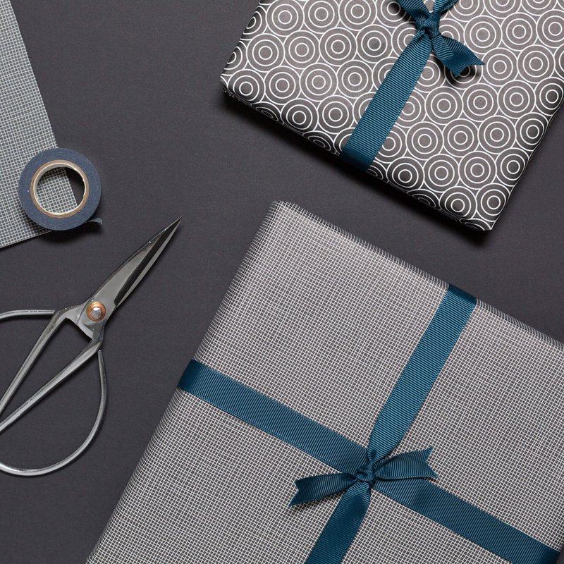 Gift ribbon petrol, light green ribbon easy to tie, 16mm x 5m dark blue grosgrain ribbon for wrapping gifts