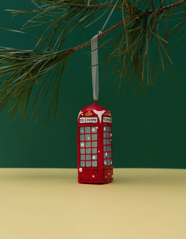 Handmade papier-mache London Telephone box