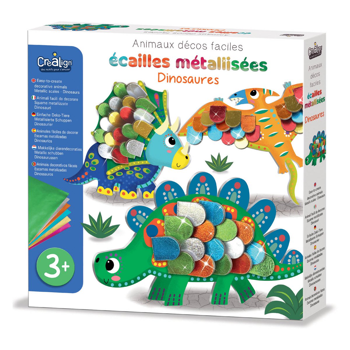 Easy decorative animals, "Dinosaurs" metallic scales
