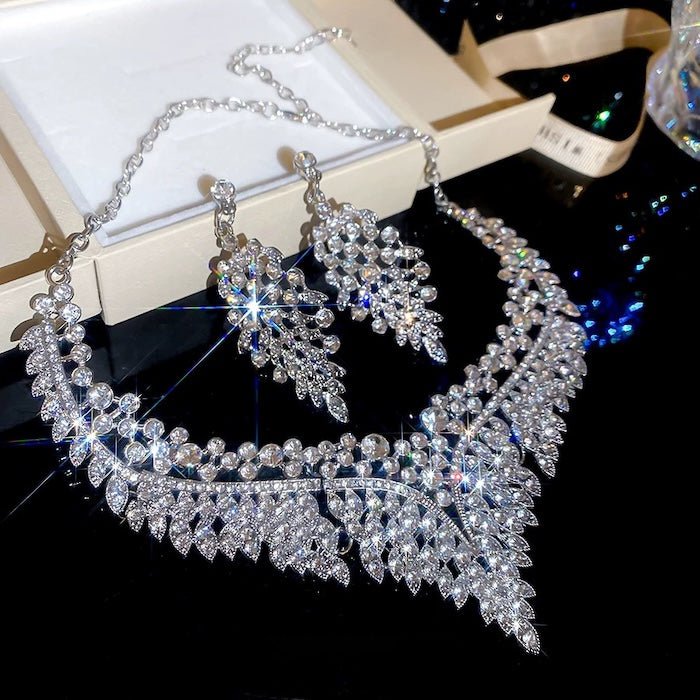 Grand Cascade Crystal Bridal Jewelry Set