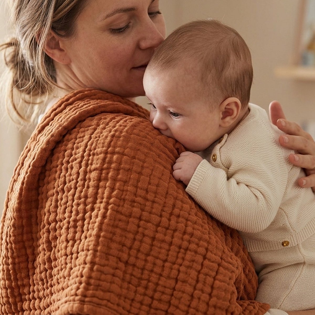 Kanel 4 i 1 Muslin Baby tæppe