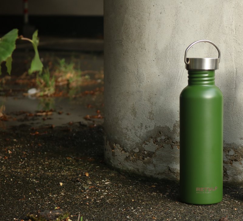 Auslaufsichere Trinkflasche Edelstahl Grün - Edelstahlverschluss 750 ml