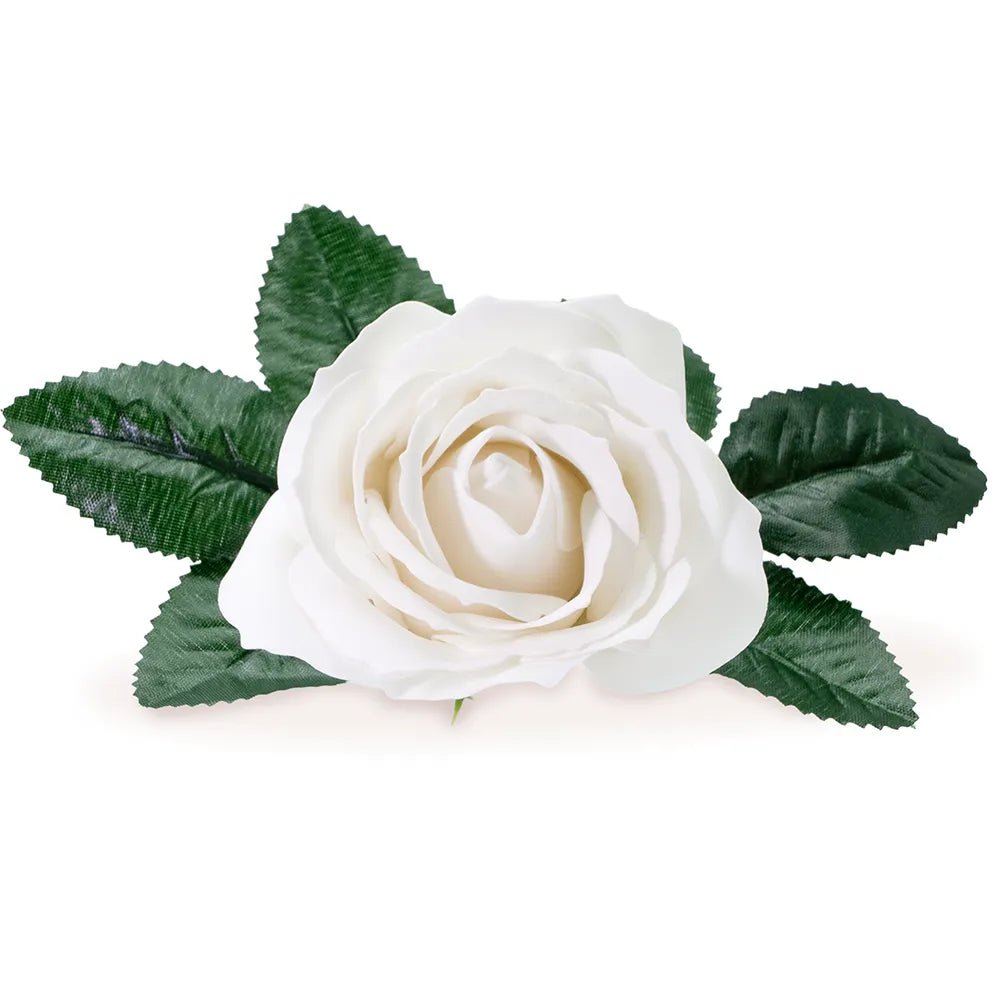 Rose de savon blanche