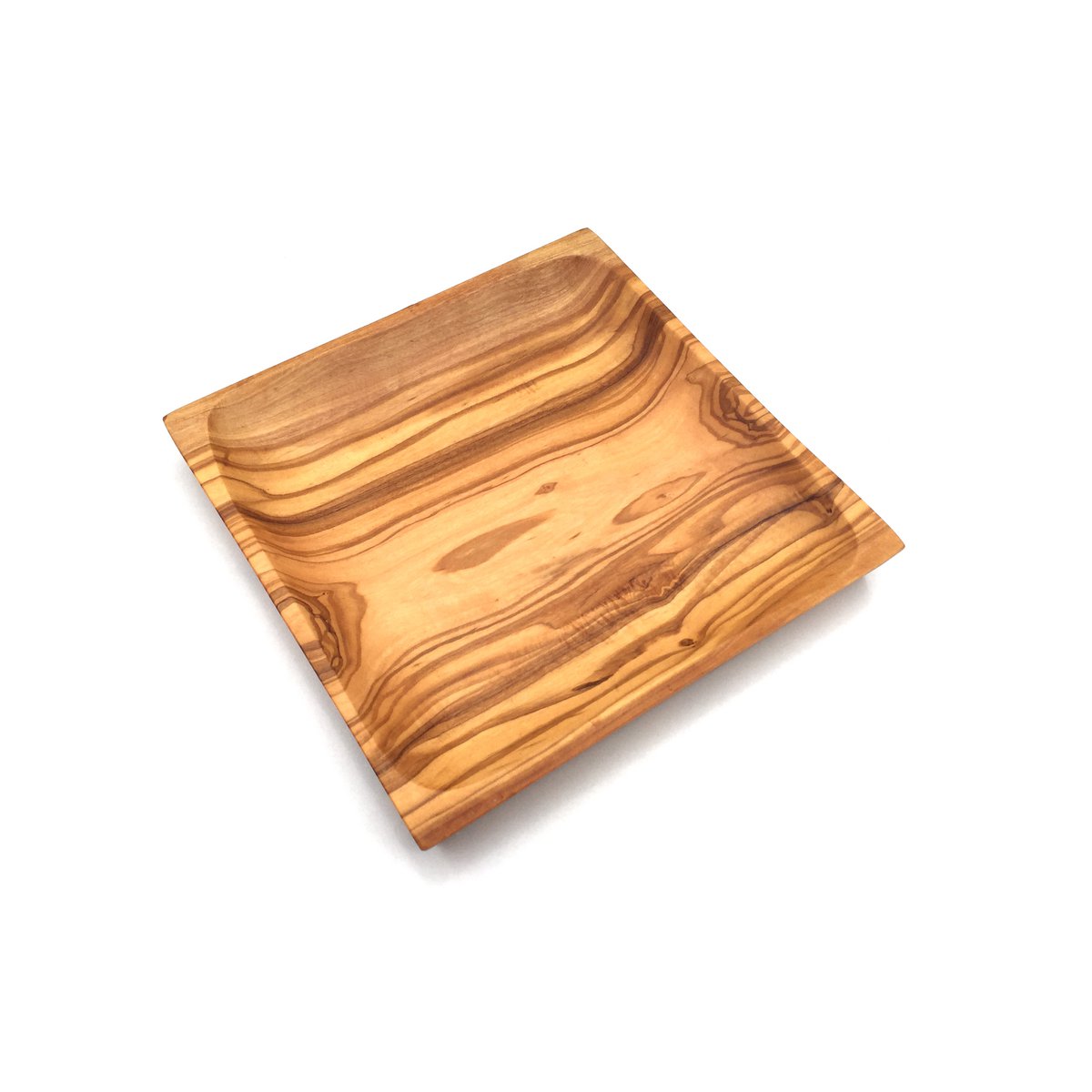 Bord 20 x 20 cm Vierkant Olijfhouten serveerbord